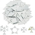 thumbnail image 1 of 150Pcs Glass Mirror Mosaic Tiles for DIY Mosaic Art Crafts Picture Frames and More Triangle Side Length: 25mm, 1 of 9