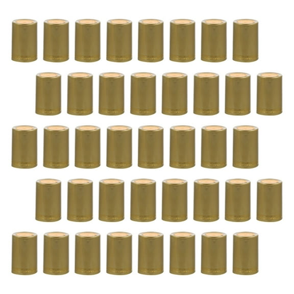 PartyKindom Bottle Heat Shrink Sleeves Leak-Proof Wine Sealing Golden Pvc 150Pcs for Home Use