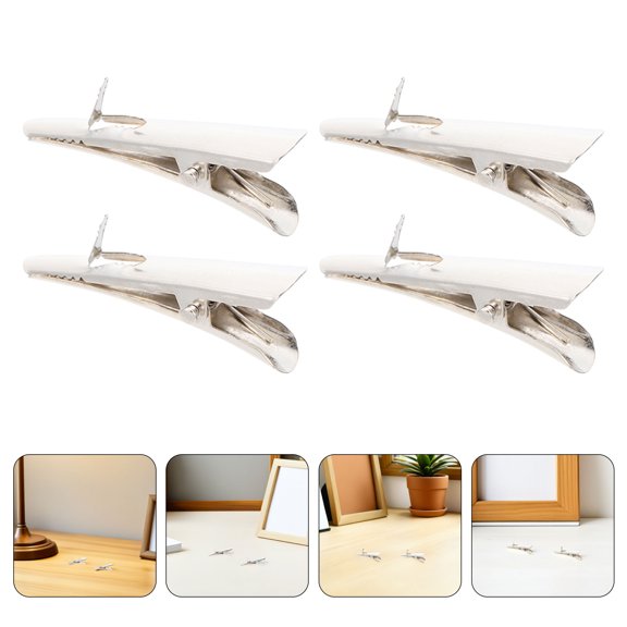 150Pcs Metal Crocodile Clips Spring Clamps for DIY Crafts Hair Sectioning Plated Silver Iron