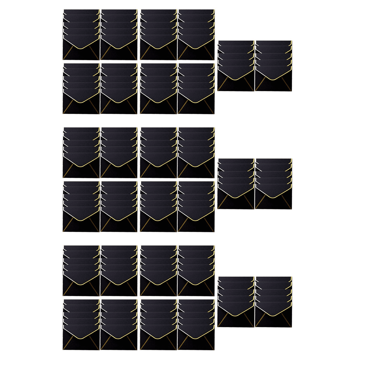 150Pcs Mini Envelopes Gift Card Envelopes Envelopes for Personalized Gift Cards Wedding Envelopes or Place Card Black