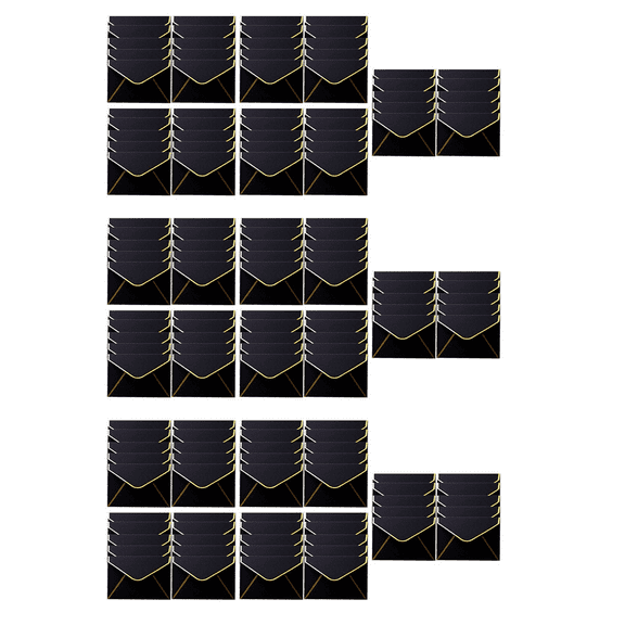 150Pcs Mini Envelopes Gift Card Envelopes Envelopes for Personalized Gift Cards Wedding Envelopes or Place Card Black