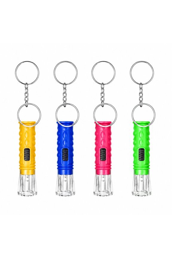 150Pcs Mini LED Flashlight Keychains, Portable Plastic Flashlights with Key Rings, Assorted Color Pocket Lights for Camping, Hiking, Cycling, Christmas Gifts, Party Favors and Everyday Carry