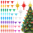 thumbnail image 1 of 150Pcs Multicolor Ceramic Christmas Tree Replacement Light Bulbs Medium Twist Light Ornaments, 40Pcs Cardinals Birds Lights Bulbs and 3Pcs Topper Stars for Ceramic Christmas Tree, 1 of 7