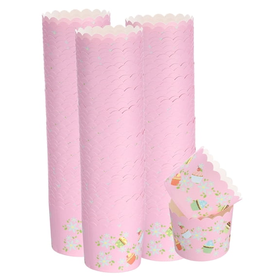 150Pcs Paper Baking Cups 6oz Bulk Cupcake Muffins Liners Cases Wrappers Flower Cake Pattern