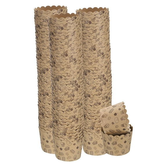 150Pcs Paper Baking Cups Small Brown Kraft Paper Muffins Liners Cupcake Bulk Wrappers Small Cake