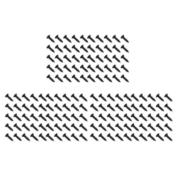150Pcs Pickguard Screws 3MM for Style Guitar(Black)