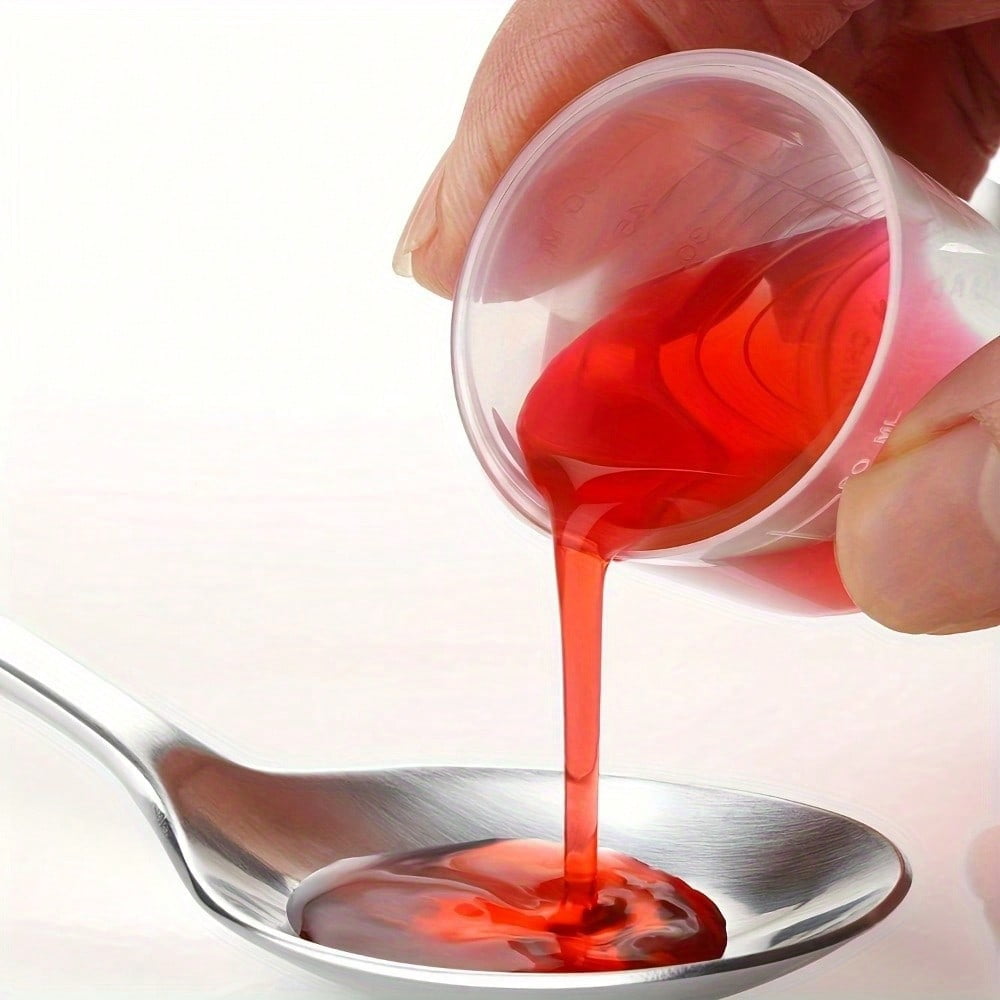 150Pcs Plastic Measuring Cups Set, 25Pcs 60ml/2oz and 25Pcs 30ml/1oz, Graduated Scale Cups with 100 Stir Sticks for Mixing Paint, Stains, Epoxy Resin