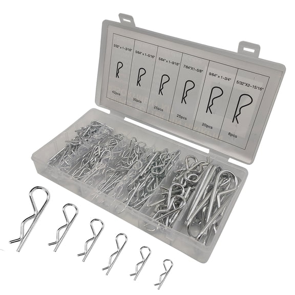 150Pcs Spring Cotter Pins Fastener Assortment Kits Reusable Fastener Safety Split Clip Fuses Pins Hairpin Enduring