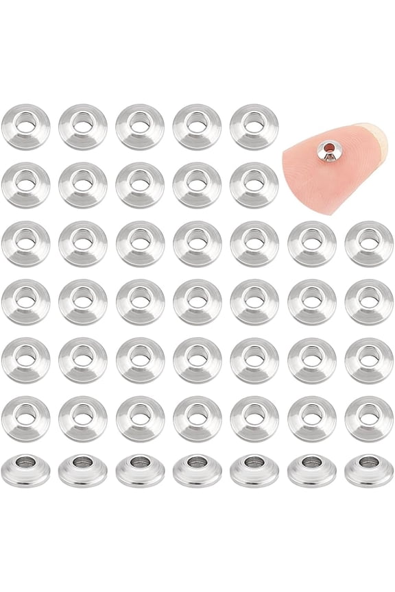 150Pcs Stainless Steel Spacer Beads 4mm Flat Round Beads Saucer Beads Rondelle Beads Loose Beads Smooth Beads Metal Beads Finding for DIY Bracelet Necklace