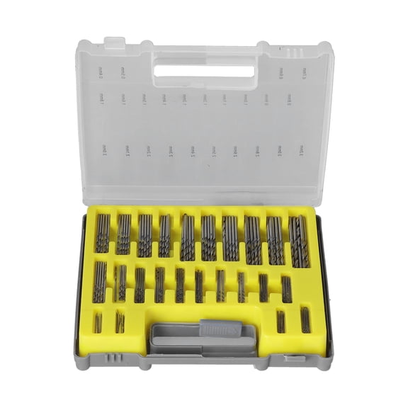 150Pcs Twist Drill Bits Mini HSS Manual Hardware Tools Replacement Set 0.4mm-3.2mm / 0.016-0.126 inches with Plastic Storage Box for Electronics Jewelry Crafts