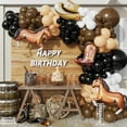 thumbnail image 1 of 150Pcs Western Cowboy Balloon Garland Arch Kit - Black/Brown/White Balloons + Cowboy Boot/Hat/Horse Foil Balloons for Farm/Wild West Baby Shower/Birthday Decor, 1 of 9