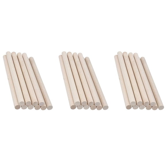 150Pcs Wooden Dowel Rods Unfinished Wood Dowels, Solid Hardwood Sticks for Crafting, Macrame, DIY & More, Sanded Smooth,150 x Wooden Dowel,Wood color