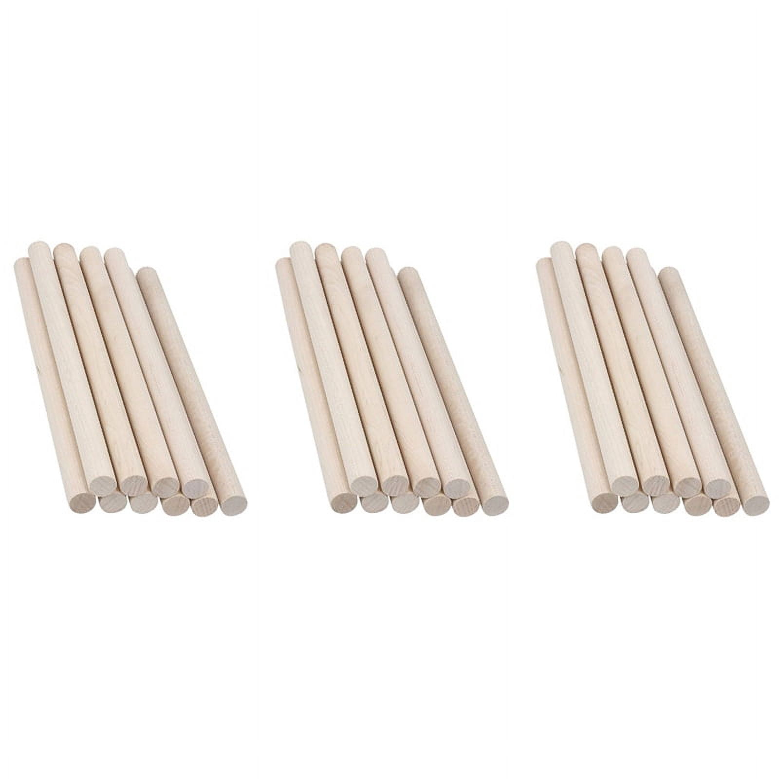 Macrame Rods 150Pcs Wooden Dowel Rods Unfinished Wood Dowels, Solid Hardwood Sticks ...