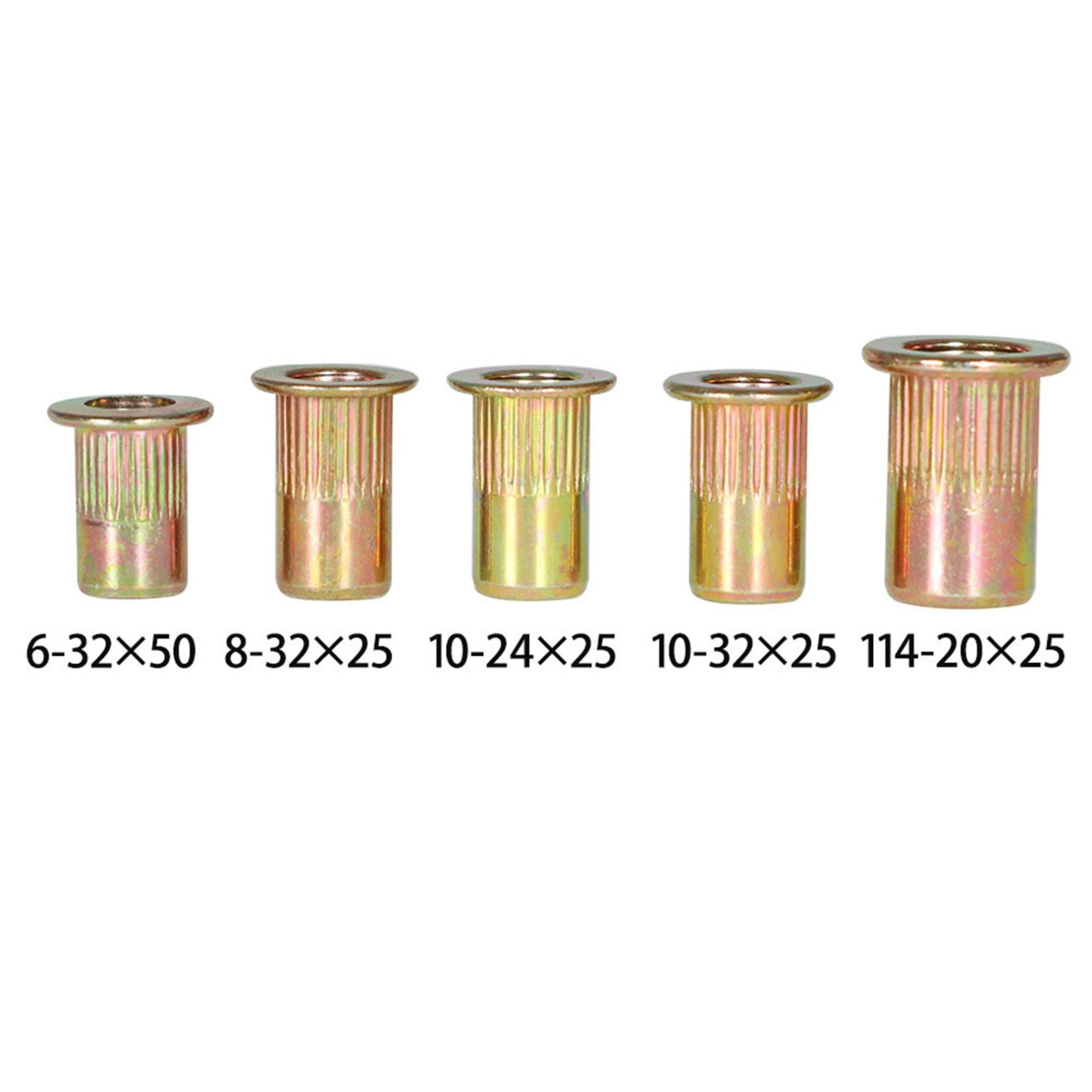 150Pcs Zinc Steel Rivet Nut Rivnut Nutsert Assort SAE Rivet Nuts ...