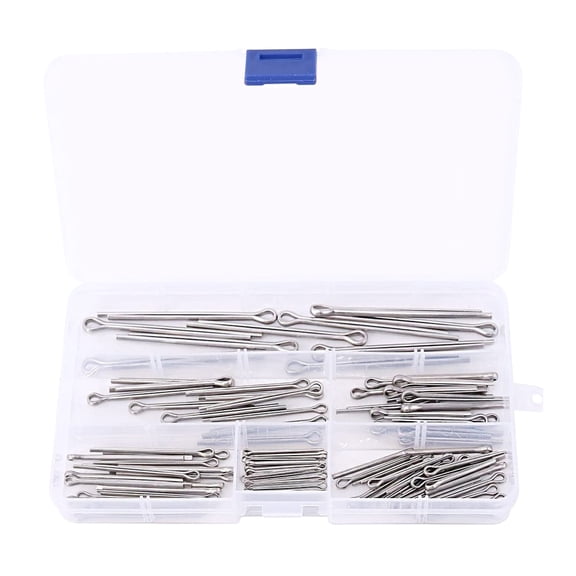 150Piece Cotter Pin Set, Stainless Steel Cotter Pins Assortment with Assortment Box, Safety Cotter Pins Set for Car