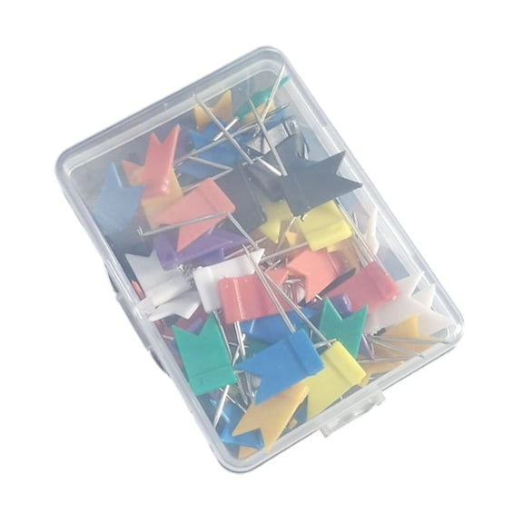 150Pieces Assorted Colored Flags Push Pin Marking Pin Bulletin Boards Tacks for Classroom Decoration Map Management