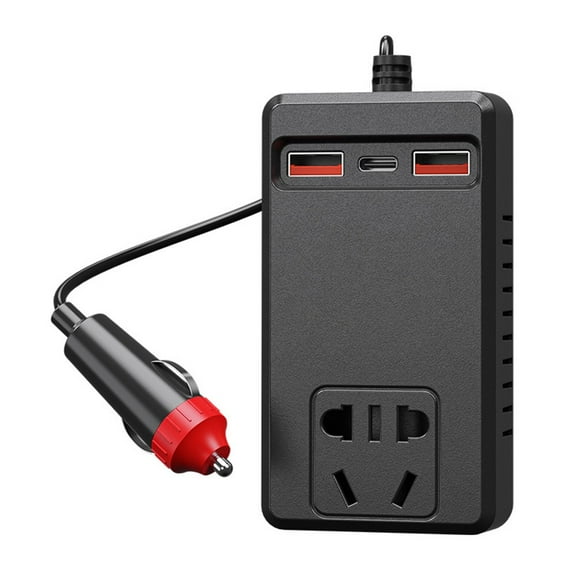 150W 12V/24V Car Converter 2 Usb Tp-C Ports Portable Automotive Charger Inverter