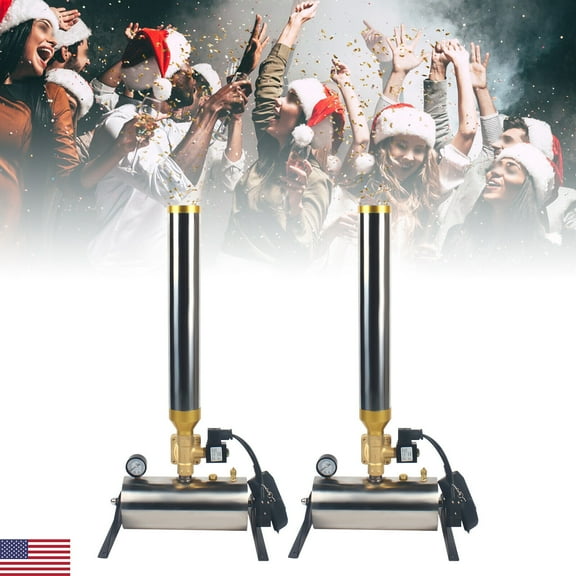 150W 2*Confetti Machines Stainless Steel Confetti Machine for Openings, Celebrations, Large and Medium-sized Performances