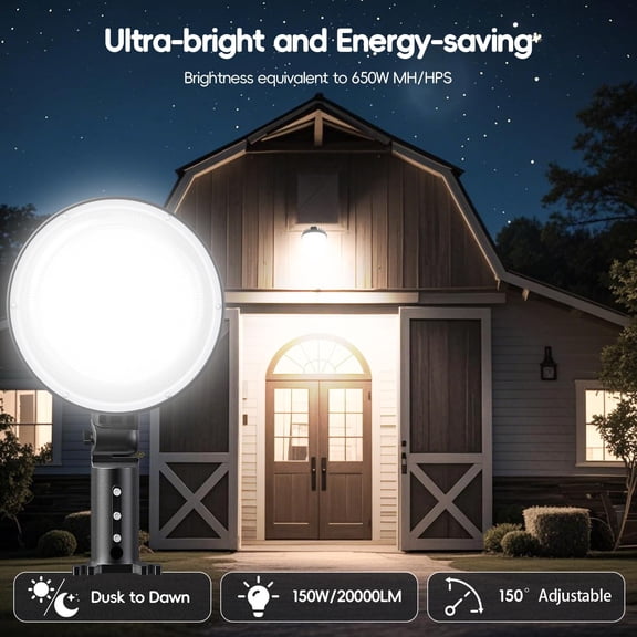 150W 2 Pack Super Bright LED Barn Lights Outdoor