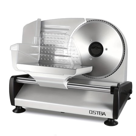 150W/200W Electric Meat Slicer - 7.5" Removable Stainless Steel Blade, Child Lock, Adjustable Thickness for Meat/Cheese/Bread