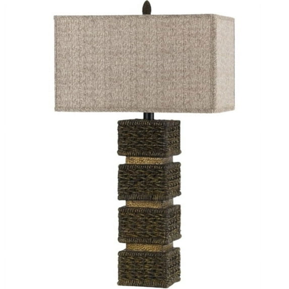 150W 3-WAY SLATINA RESIN WICKER TABLE LAMP