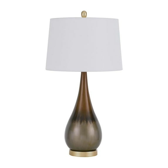 150W 3 Way Carmi Metal Table Lamp With Hardback Taper Drum Fabric Shade