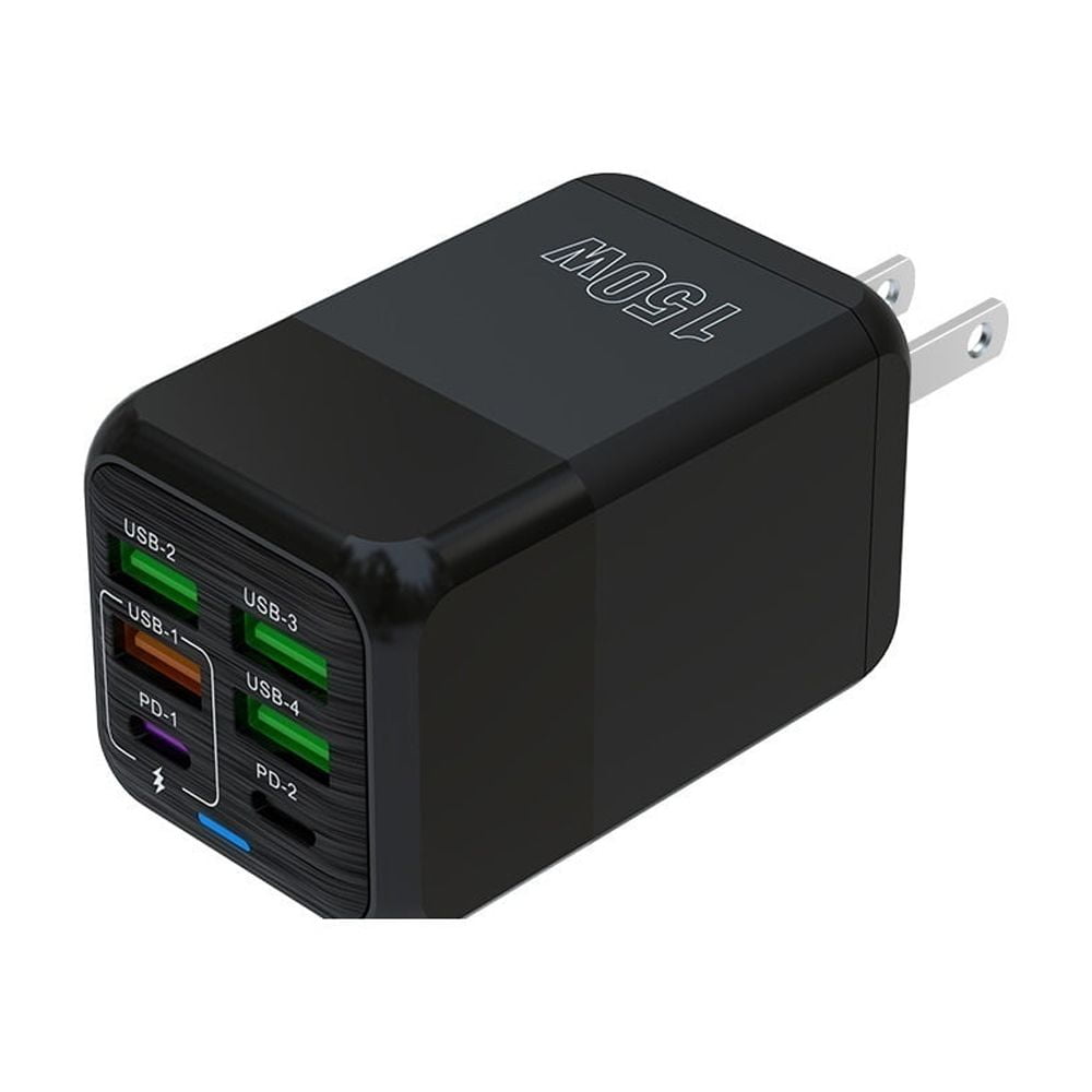 150W 6 Ports Pd QC 4.0 Usb C Fast Charger Wall Adapter Super Fast Charging