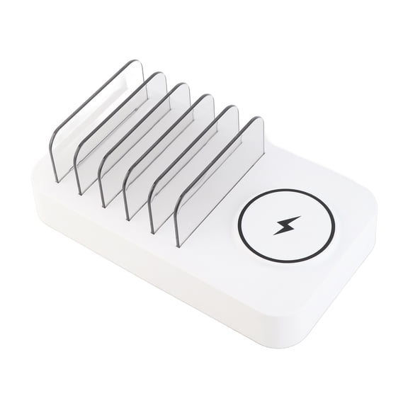 150W 9 Port USB C Wireless Charging Station Fast Desktop Multi Device Hub White EU Plug 8.75x4.47 In / 20x11.3 cm