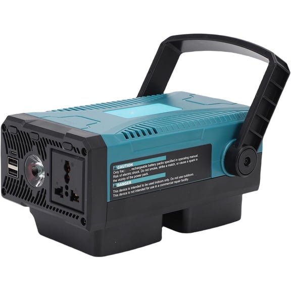 150W DC to AC Power Inverter DC18V to AC110V with 1 Socket 2 USB A Ports 1 USB C PD Port for Ma*kita 18V BL1850B BL1830B BL1820B Lithium Ion Battery (US Plug)