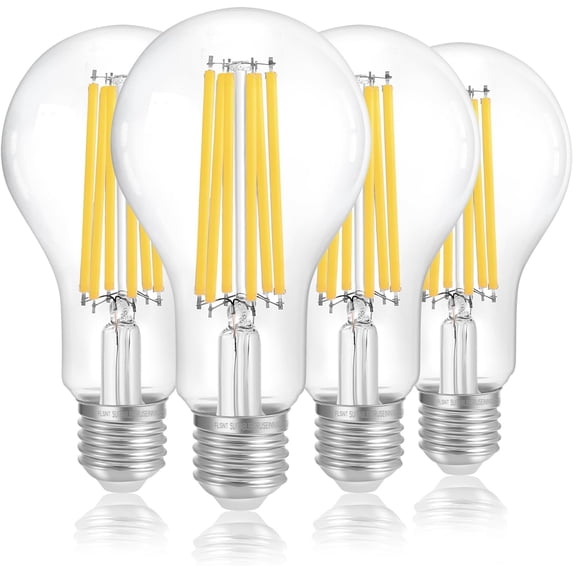 FLSNT 18W 150W Equivalent Dimmable A21 LED Light Bulbs, 3000K Warm White, 4 Pack