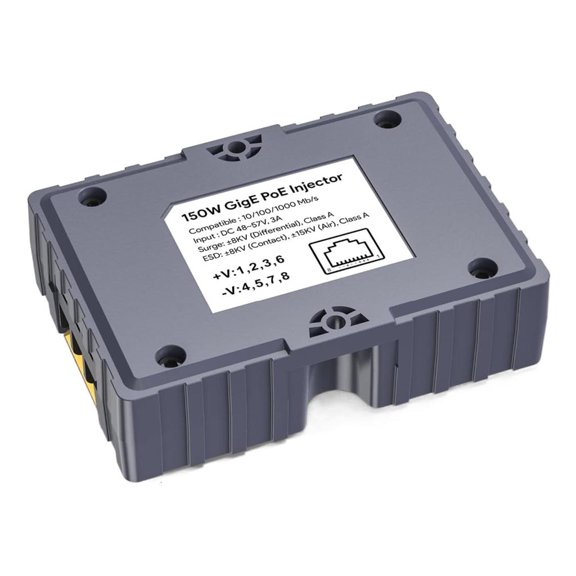 150W Gigabit Ethernet Injectors Ensures Safe Power Distribution Harsh Secure Networks Powering
