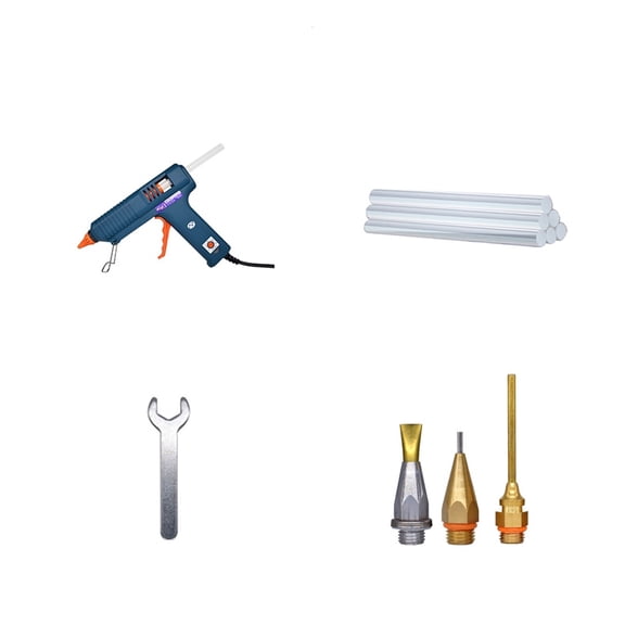 150W Hot Melt Glue Gun, Replaceable Nozzle, Temperature Adjustment, Use 11mm Glue Stick, Industrial Glue Gun For Home DIY, Christmas Gifts, Crafts ,Plug and Heat