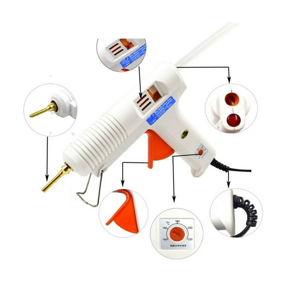 150W Hot Melt Glue Gun With Temperature Control Thermostat With 5 Glue Sticks For Home DIY, Christmas Gifts, Crafts Industrial Manufacture ,Effortless Crafting