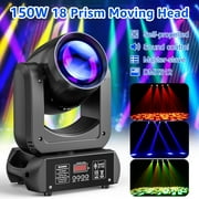 150W LED Beam Moving Head Lights 18Prism Gobo DMX Stage Lights for Concert Party Weddings Dance Hall