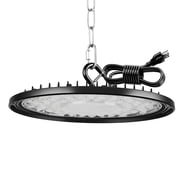 150W LED High Bay Light 25,500LM, 5000K Daylight UFO High Bay LED Shop Lights with Plug 5' Cable US Plug, IP65 Waterproof Lamp For Warehouse,Factory,Workshop,,Garage&Barn,Plug&Play,110-130V,UL