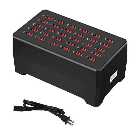 150W Multi-port Quick Charing Hub Station 30 Ports Fast Wall for Smartphones Tablet Laptop Computer