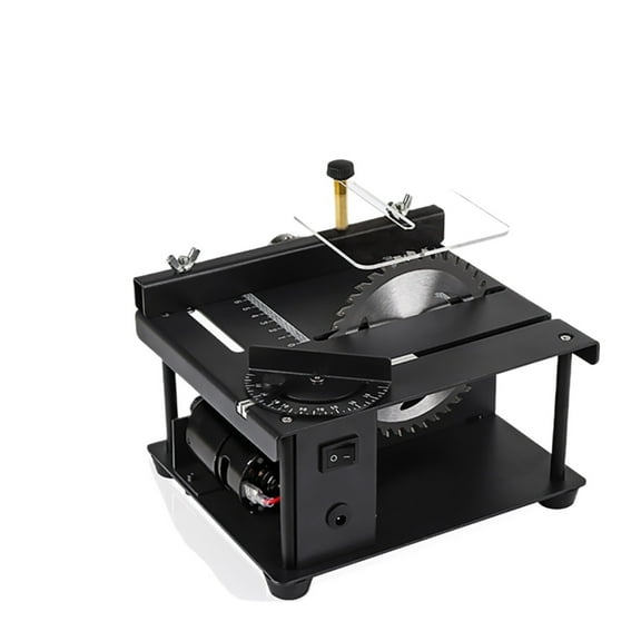 150W Multifunctional Mini Table Saw DC Woodworking Sliding Table Saw Jade Handmade DIY Crafts Cutting Machine Angle Cut Tools ,Easy to Use