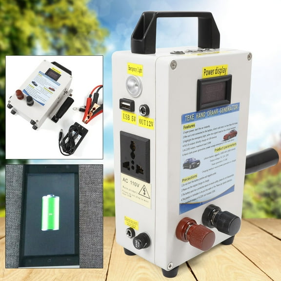 150W Portable Manual Hand Crank Dynamo Generator Emergency Survival Power Energy Used In Field Combat, Field Operations, Field Trips, Rescue Operations