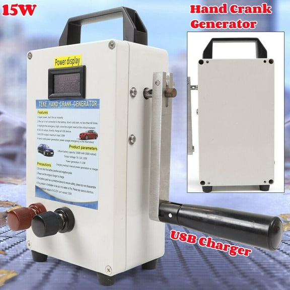 150W Portable Manual Hand Crank Dynamo Generator Emergency Survival Power Energy