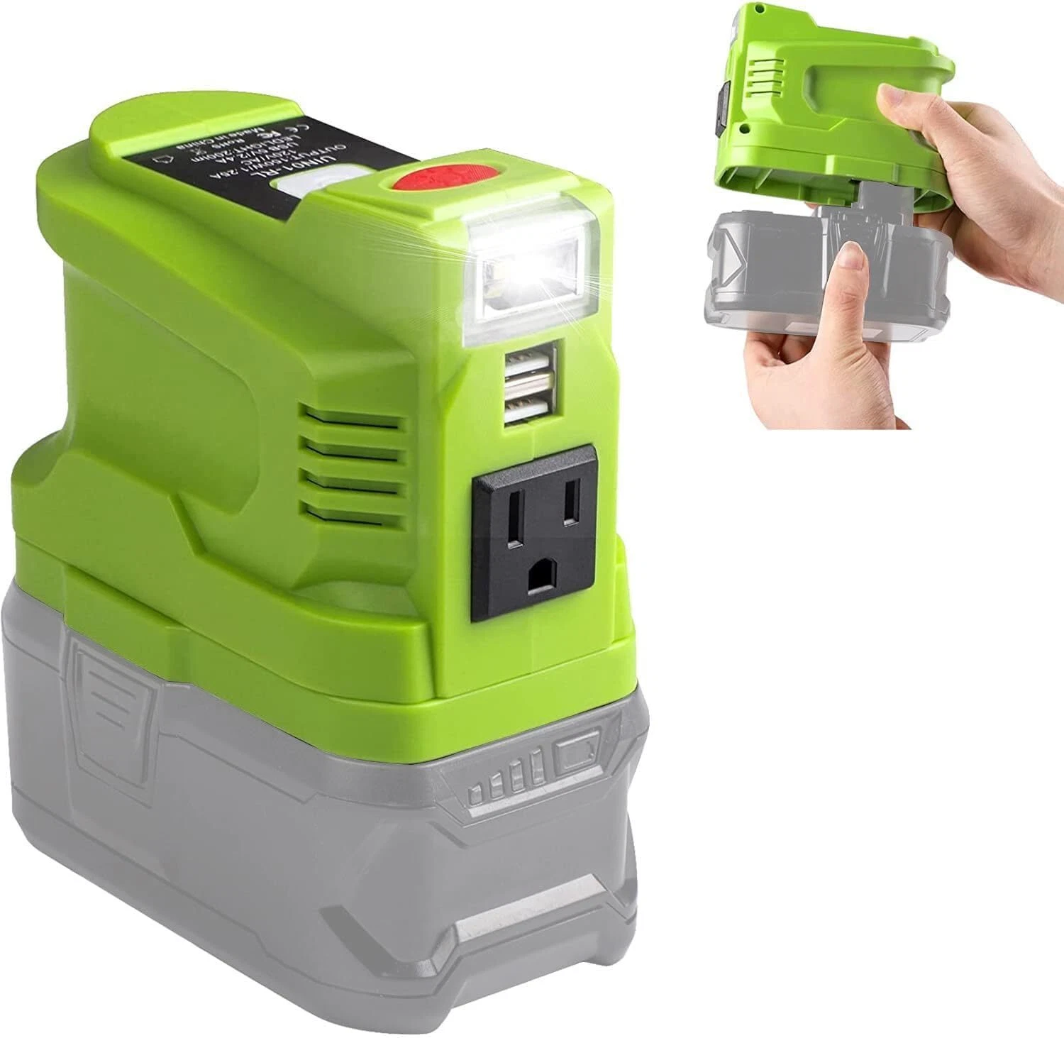 150W Power Inverter Generator for Ryobi 18V Li-ion Battery Power Station 110V