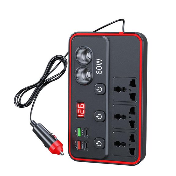 150W Power Inverters, AC Converter for Vehicles, Fast Charging Ports Car Charger Adapter with Cigarette Lighter Ports Plug Outlet for Car SUV Trank