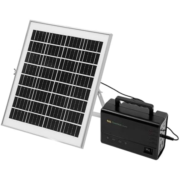150W Solar Power Inverter with 4 * 12V LED Bulbs & Panel, Portable Solar Generator for Home Emergency Power Outage, 12V DC to 110V AC Outlet with USB Ports, for Camping, RV, Black$$Garden & Patio