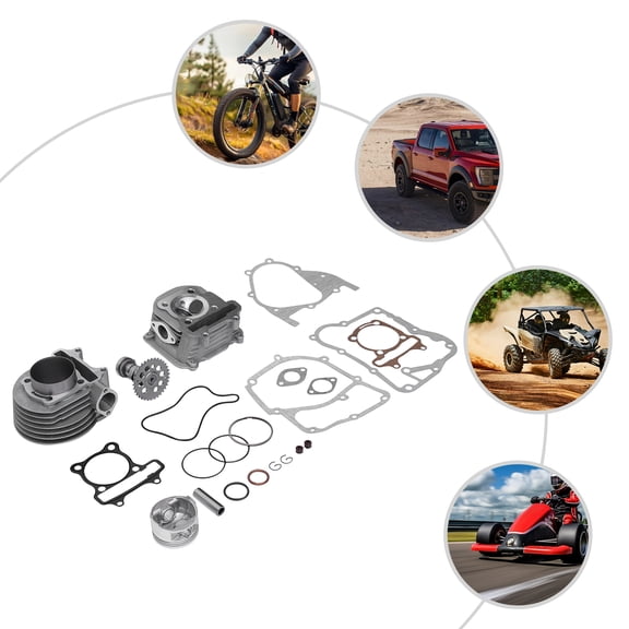 150cc 61mm Big Bore Cylinder+Head Kit For GY6 150cc Scooter ATV Moped