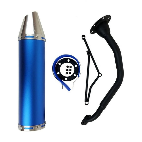150cc Scooter Moped GY6 High Flow Performance Exhaust Blue Loud