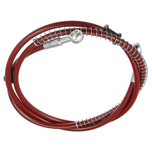 150cm 59.06" 10mm Motorcycle Braided Brake Clutch Oil Hoses Line Pipe Clutch Throttle Gas Line Fuel Pipe Red