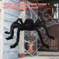 thumbnail image 1 of 150cm Giant Spider Decorations + 40g Halloween Spider Webs Fake Spider with Huge Spider Web for Indoor Outdoor Halloween Decorations Yard Home Costumes Parties Haunted House Décor, 1 of 9