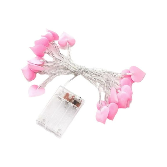150cm LED Love String Lights in Pink and Blue for Christmas, Birthday, and Wedding Decorations, Battery-Powered, Plastic Material