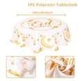 thumbnail image 1 of 150cm Polyester Round Waterproof Cover Table Decor Eid Mubarak Restaurant Decoration Tablecloth Ramadan Home Decor Islamic Art, 1 of 9