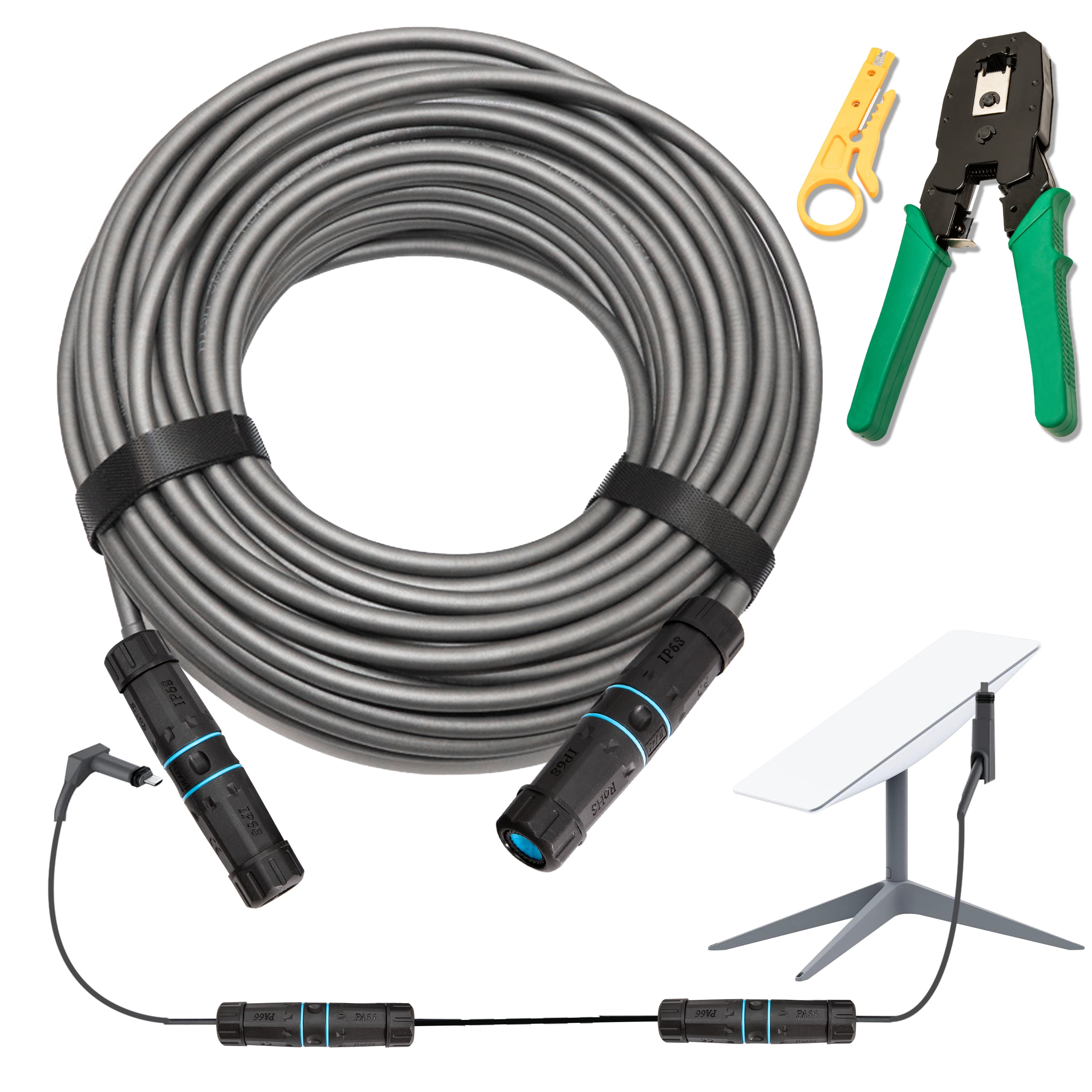 150ft Starlink Cable Extension & Repair Kit, Extend Original Cable to