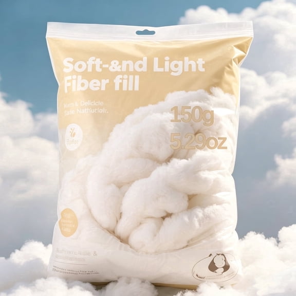 150g/5.29oz Stuffing for Stuffed Animals,Toys, Cloud Decorations, and More Crafts, Polyfill Hypoallergenic Soft Pillow Filling Stuffing